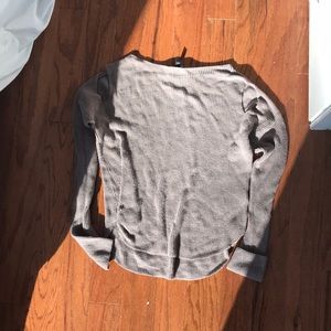 Tan Express Sweater with Shoulder Cut Outs